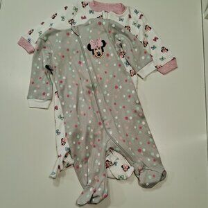 NWOT Set of 2 long-sleeved, foot-covered baby pyjamas, Disney Baby